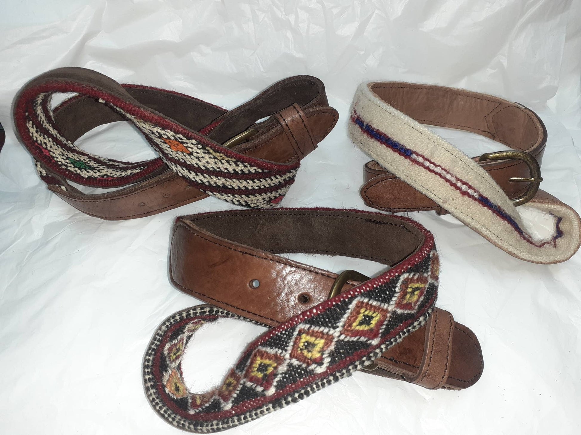 Cinturón de cuero con Kilim-7