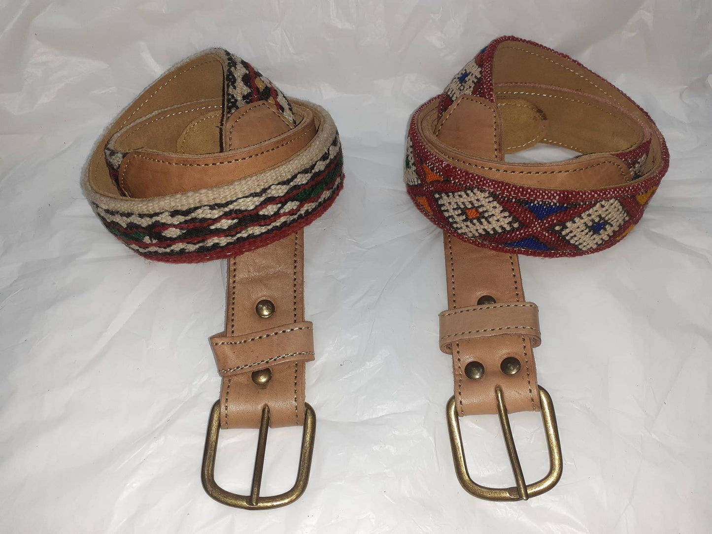 Cinturón de cuero con Kilim-10