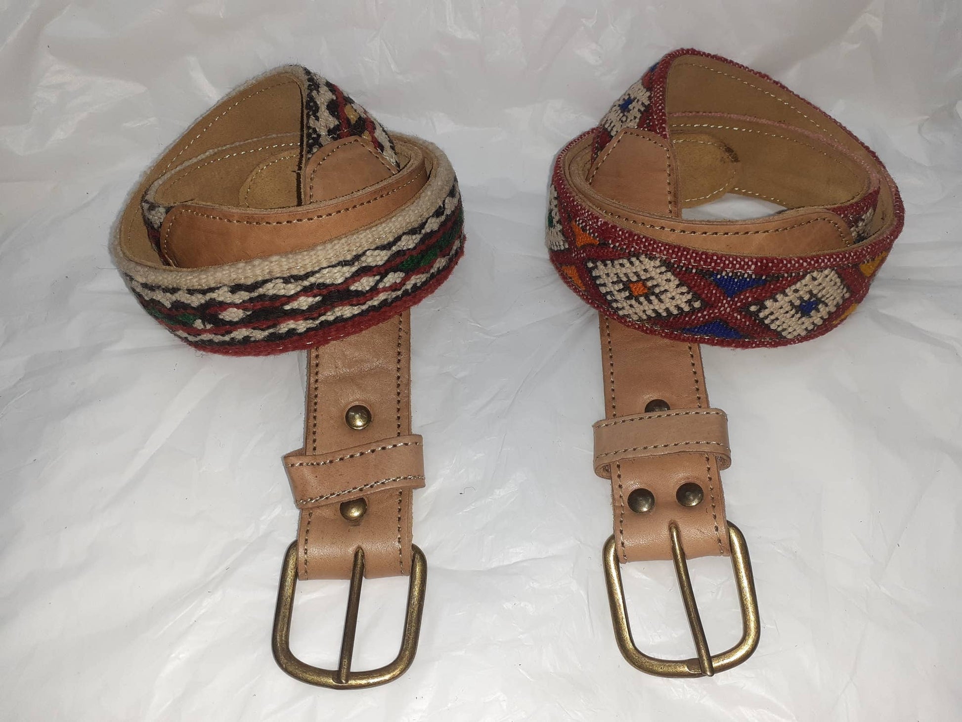 Cinturón de cuero con Kilim-10