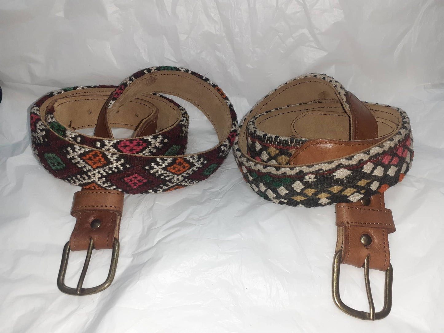 Cinturón de cuero con Kilim-5