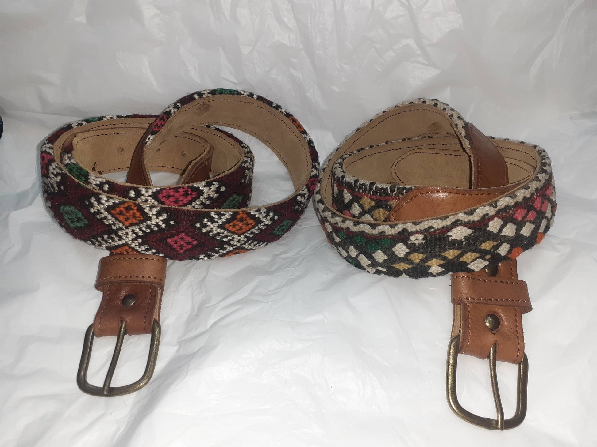 Cinturón de cuero con Kilim-5